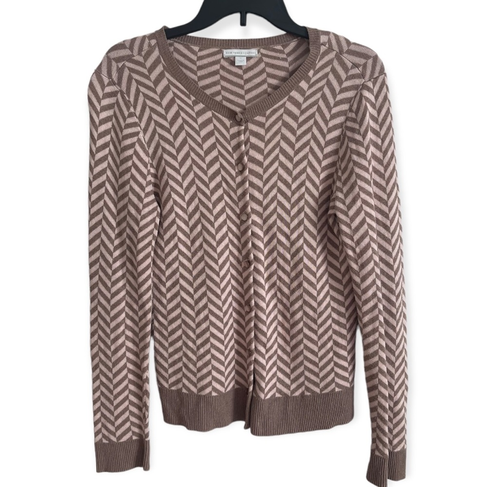 New York & Co Button Front Cardigan Sweater Size Medium